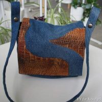Materialer: bomuld, genanvendt denim, læder