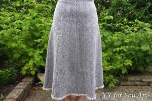 Woman's Gray Striped Skirt